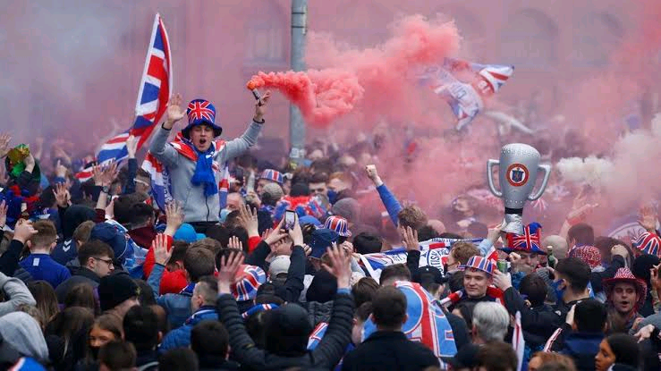 " FANS MISBEHAVIOR": Rival club shareholders are furious after Rangers supporters' conduct - report.