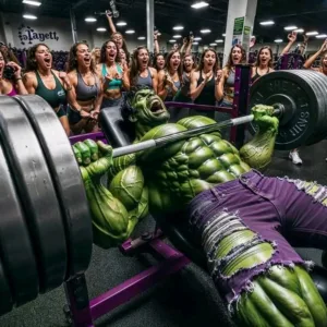 GREAT: HULK IS GOING CRAZY IN THE GYM.