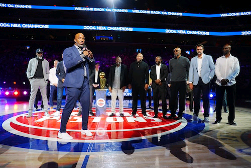 GREAT NEWS: The Pistons honor the 20th anniversary of their 2004 NBA title run with the motto "It will never die."