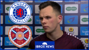 Following the events involving the Hearts last night, Lawrence Shankland answers a query from the Rangers.