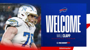 The Buffalo Bills have signed Will Clapp to a one-year contract, adding depth to their interior offensive line.