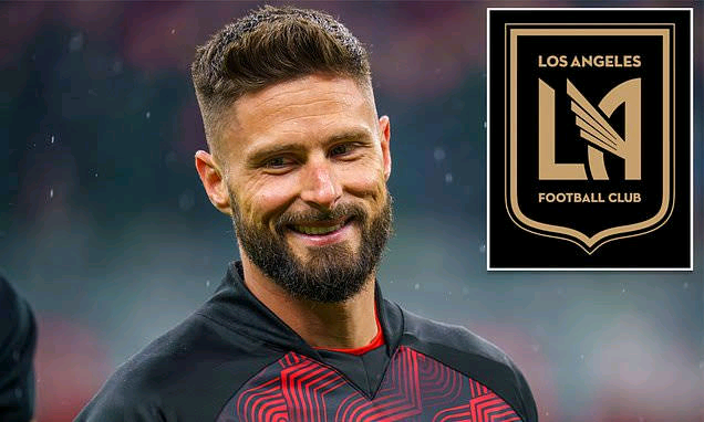 AC Milan striker Olivier Giroud has agreed to join LAFC as a designated player starting in mid-July and ending in December 2025.