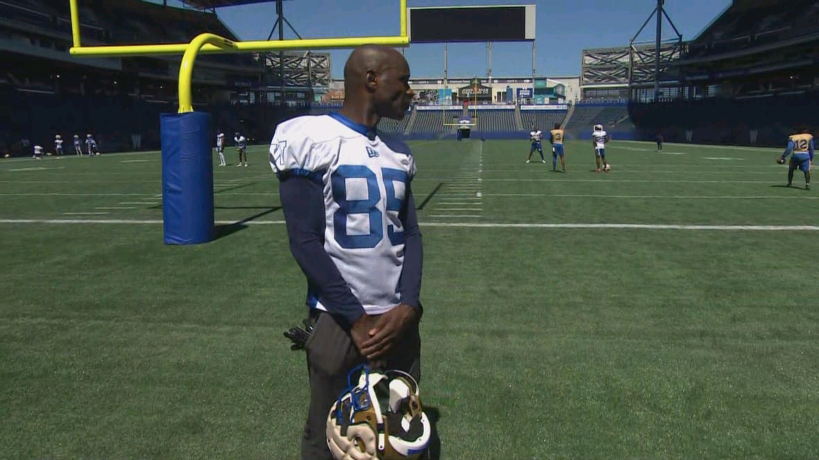 GREAT NEWS: The 54-year-old rated-star pulls back the clock at Winnipeg Blue Bombers rookie camp.