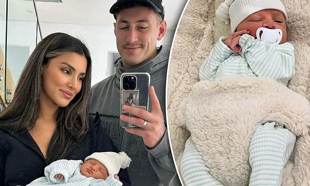 Canterbury Bulldogs player Max King and his wife Christy Young announced the birth of their first child and shared adorable pictures of the little one.