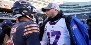 For using a racial insult on Josh Allen, Justin Fields of the Pittsburgh Steelers was suspended for eight NFL games .