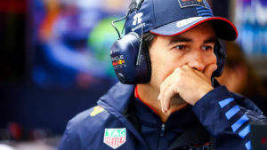 FLASH NEW: Sergio Perez smiles through agony in extremely awkward Verstappen and Riccardo's...