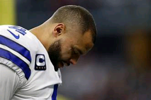 A MASSIVE SETBACKA: Dallas cowboys quarterback Dak Prescott is accuse of been white-antied by Trey Lance.